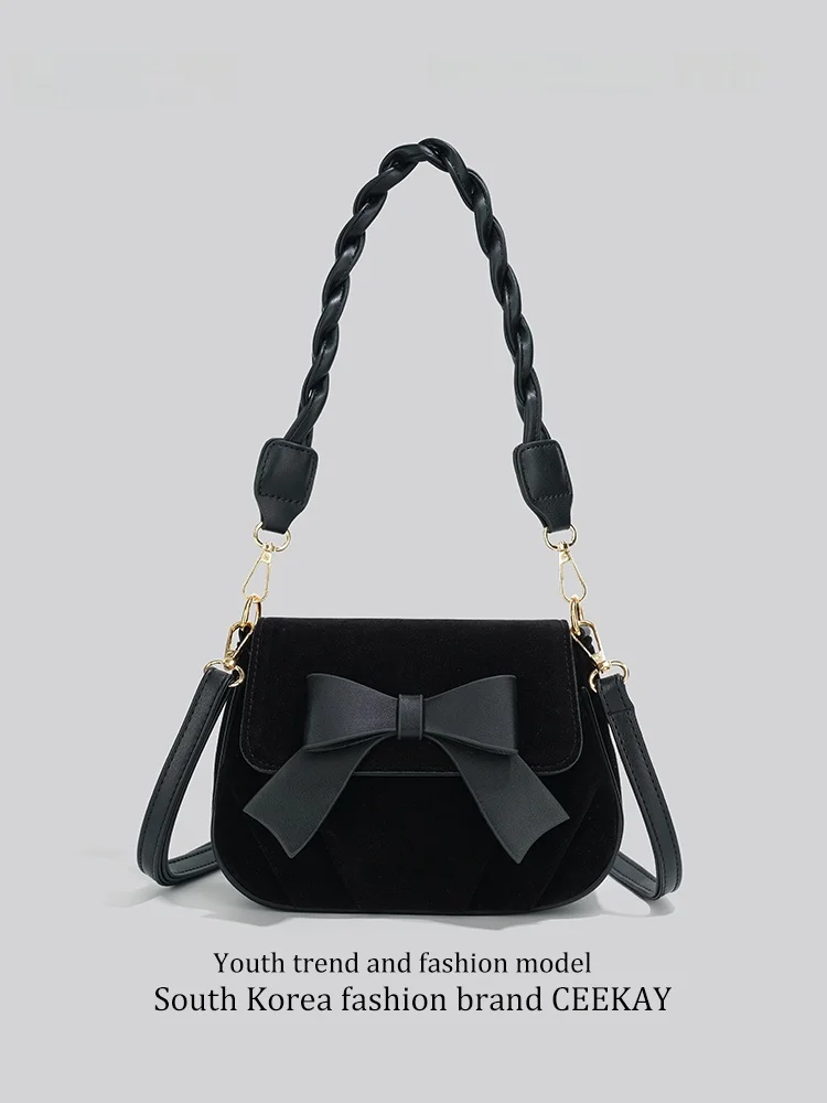 Ceekay Women's Underarm Bag with Bow Knot French Style Single Shoulder Crossbody Bag Casual Leisure Handbag for Summer 2026