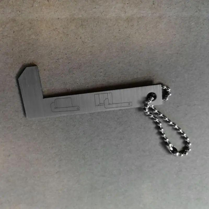 ガラス加工機械製造用0-30mmステンレス面取りゲージ