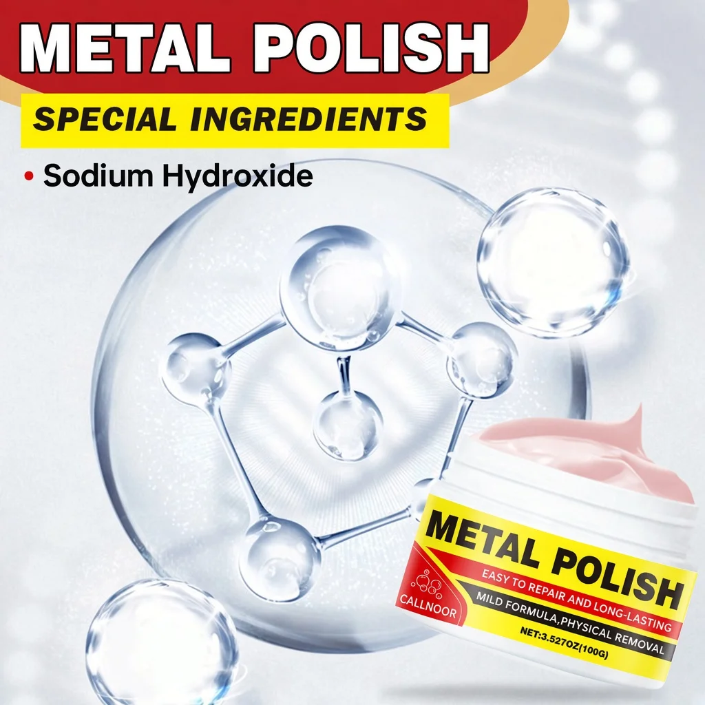 Metal Polish, Easy to Repair & Long-Lasting, Mild Formula, Physical Removal, Stainless Steel Cleaner, Rust Remover.