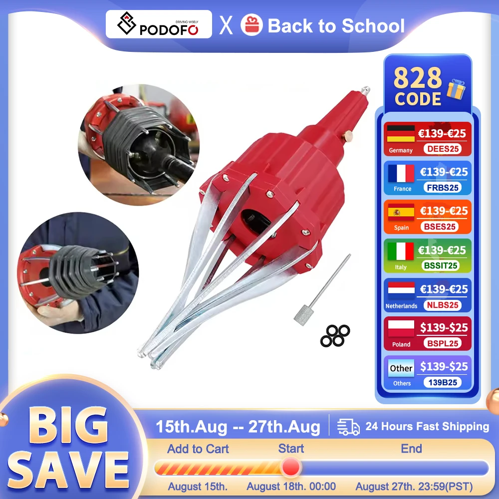 Podofo CV Strumento di espansione per rimozione asse Espansore per asta di espansione per avvio Kit di strumenti per rimozione installazione per Audi, BMW, Mercedes, UTV, ATV