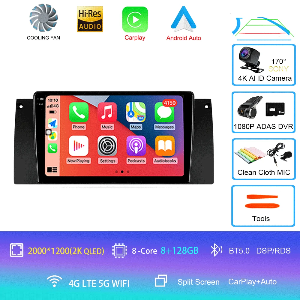 Android Autoradio 15 Voor BMW X5 E39 E53 1999-2006 Multimedia Video Player Stereo Navigatie GPS Geen 2din 2 din dvd
