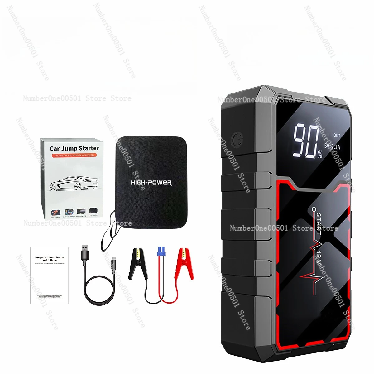 

Car emergency start power supply 12V battery outdoor self-driving car flameout rescue starter