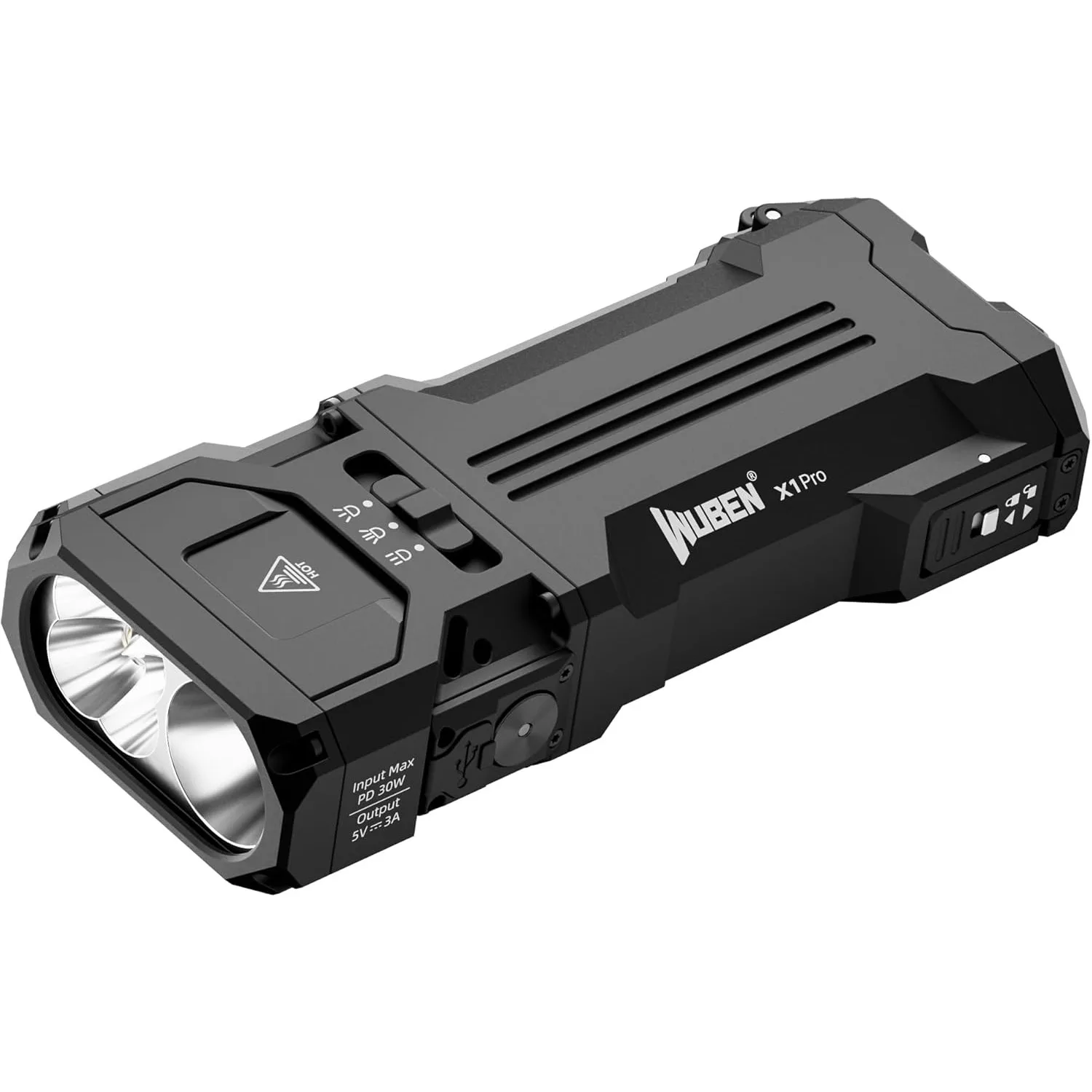 

WUBEN X1Pro Rechargeable Flashlights high lumens, Super Bright Flashlight 12300 lumens, EDC Flat Shape