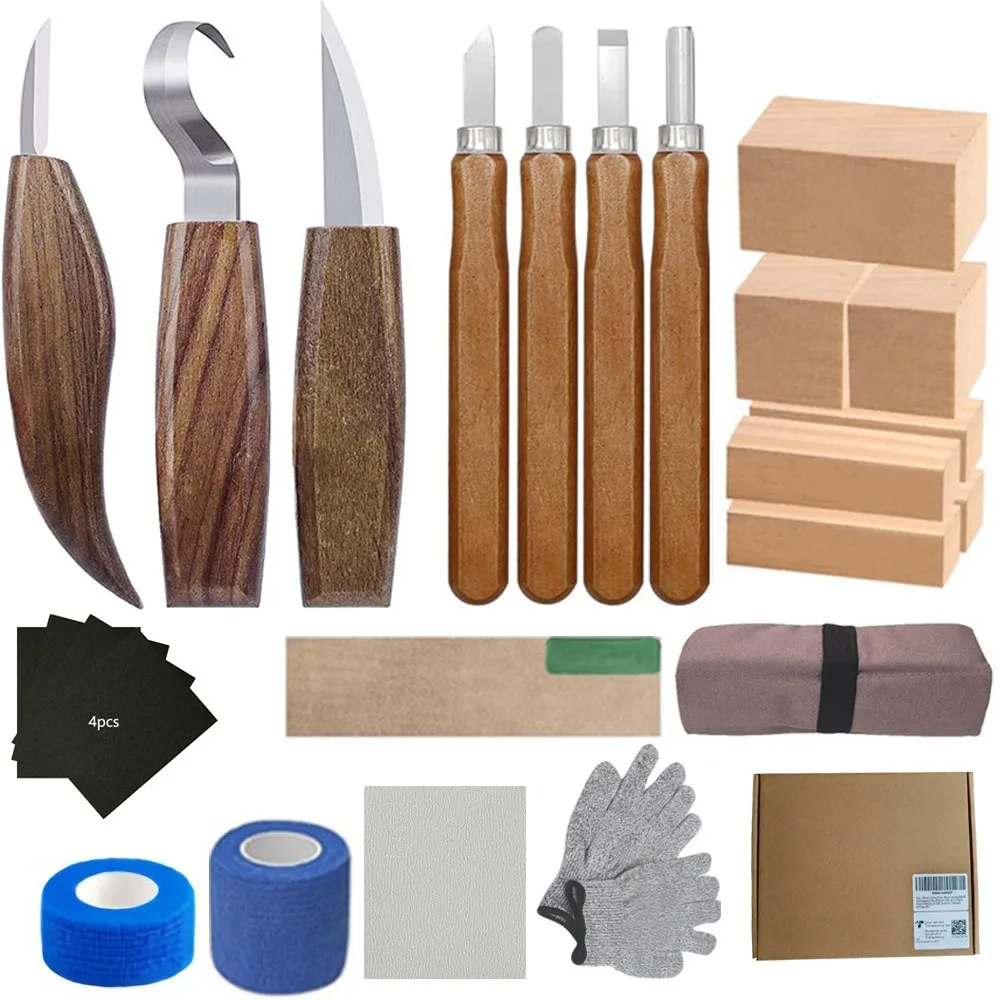 

Carving Knife Gift Box Set Wood Carving Knives Woodworking Chisels Wood Whittling Utility Knife Leather Wood Carving Tools