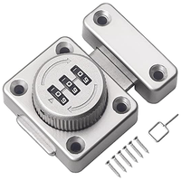 Mechanical Keyless Cabinet Lock, Swivel Drawer Lock Combination Lock, Combination Latch File Cabinet Lock (Silver)-ABPS
