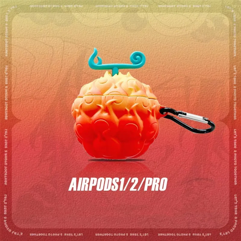 One Piece Anime Devil Fruit For Airpods 4 Case 2024 Silicone Protective Earphone Cover For Airpods Pro 2 Case Airpods 3 2 1 Case view 6
