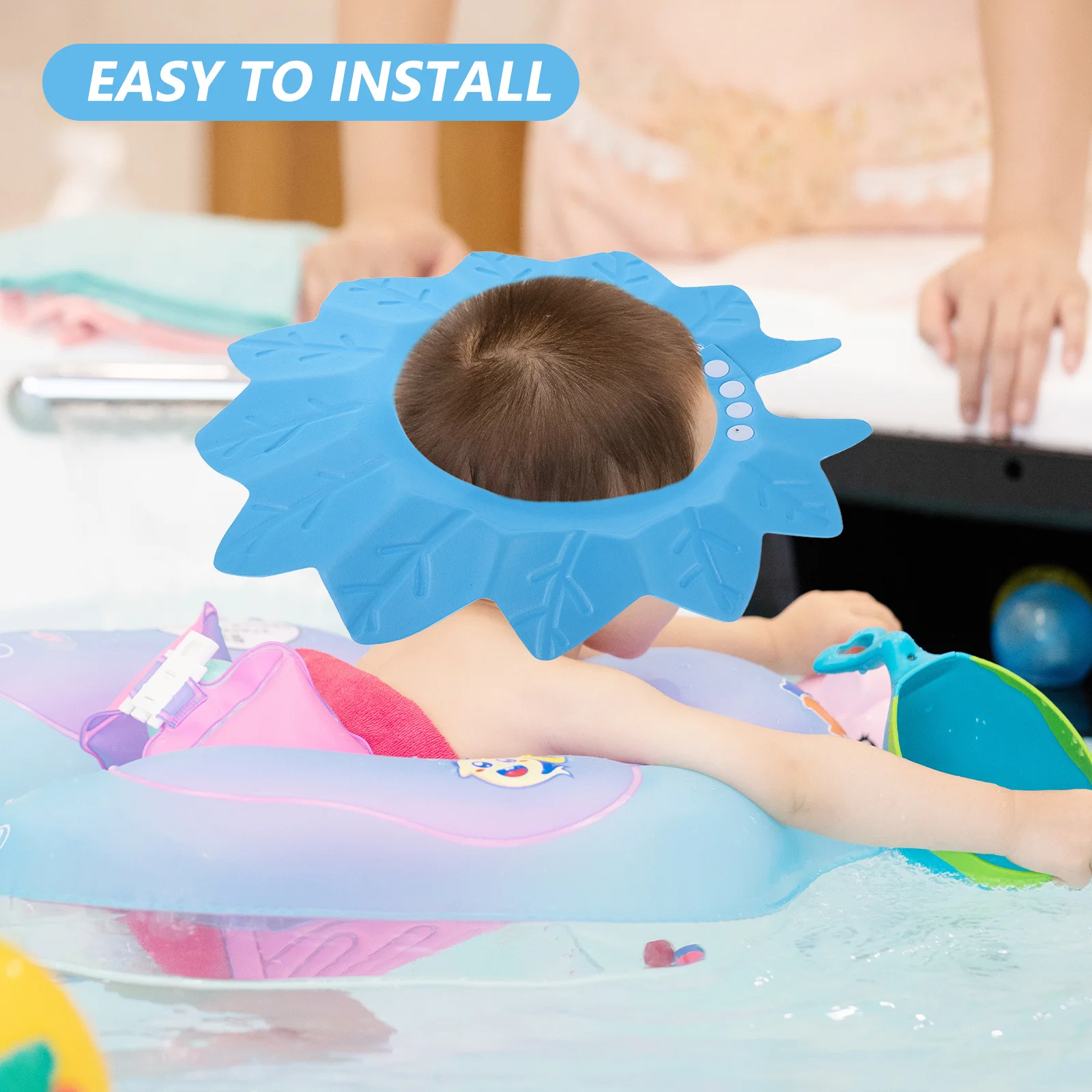 

8 шт., детская водонепроницаемая шапка для шампуня, регулируемая защита для мытья волос для малышей, защита для ушей для детской ванны, складной козырек для душа для детей