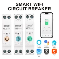 Disyuntor inteligente Tuya WIFI 1P + N Protector de sobretensión/corriente/potencia protección bajo voltaje interruptor de Control remoto por voz