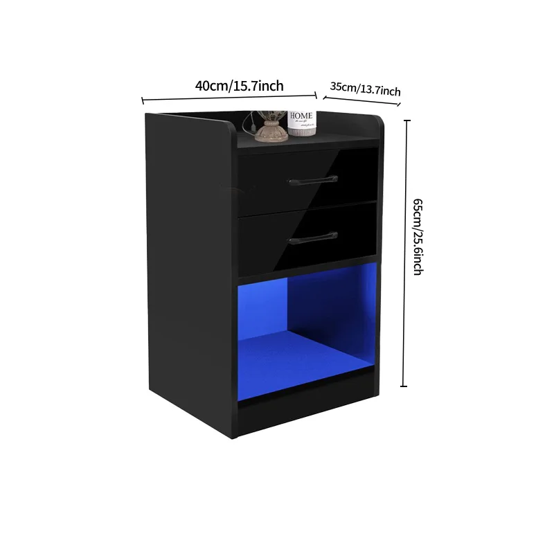 طاولة بجانب السرير لغرفة النوم بتصميم حديث وبسيط مع طاولات ليلية على شكل أضواء للاستخدام في شقة الأثاث المنزلي