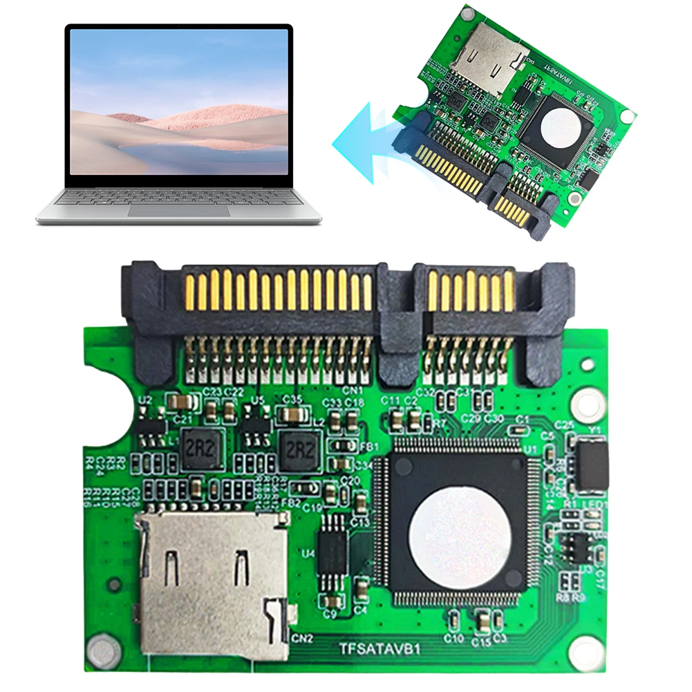 

Адаптер TF Micro SD к Sata, карта памяти быстрой передачи к карту конвертера Sata для ПК, компьютера, ноутбука