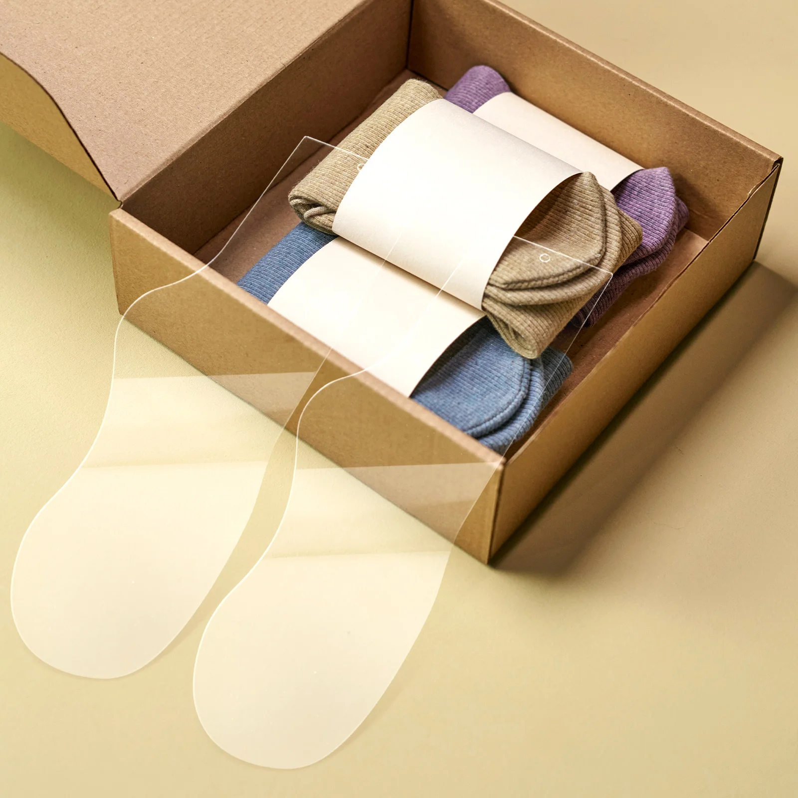 

2pcs Display Board Transparent Acrylic Hanging Panel For Closet Sock Storage Organizer Space Saving Hanger Stocking Display Prop