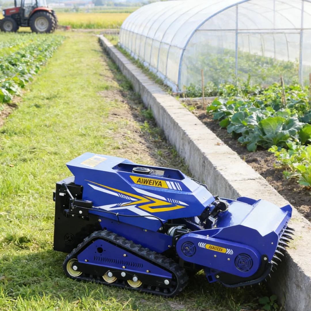 Customized Large Fuel Tank Remote Control Lawn Mower Long Working RC Lawn Mower For Big Yard