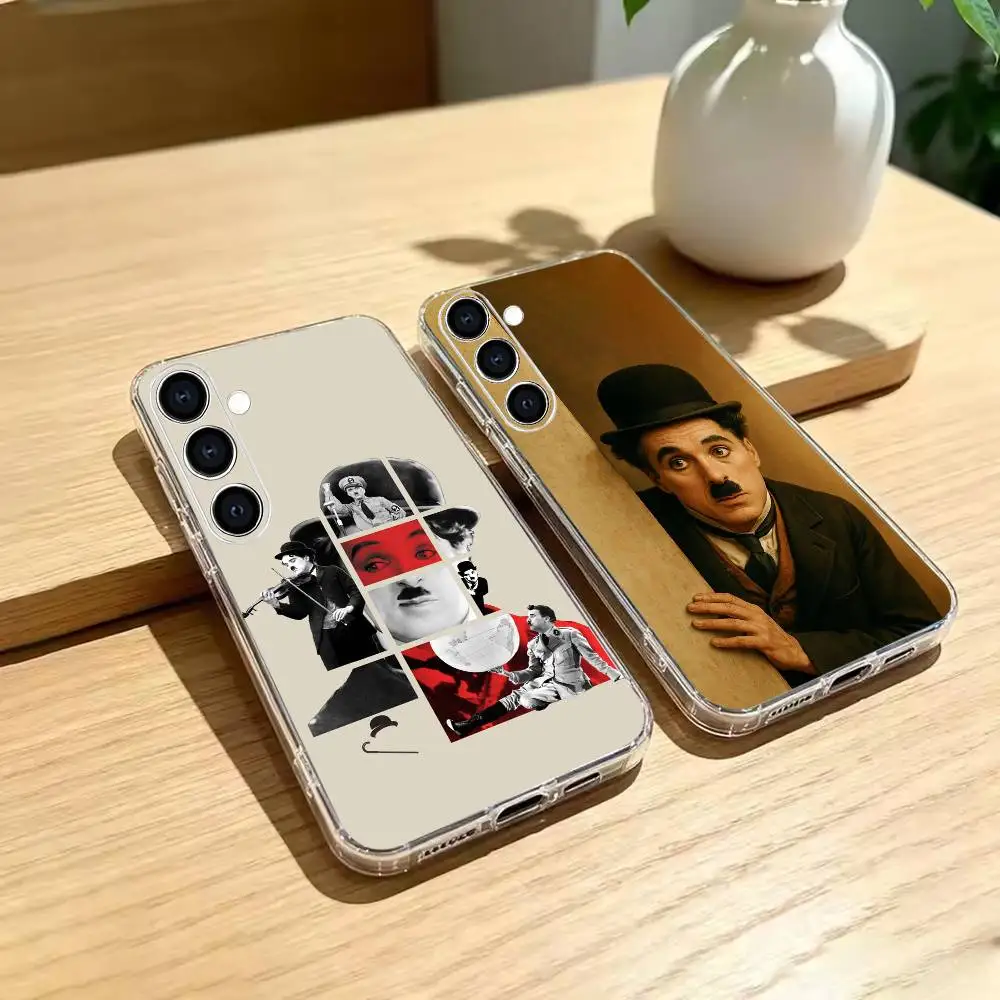 Charles Spencer Chaplin Modern Times  Phone Case Transparent Soft case Silicone For Samsung A73,A72,A71,A70,A53,A52,A51