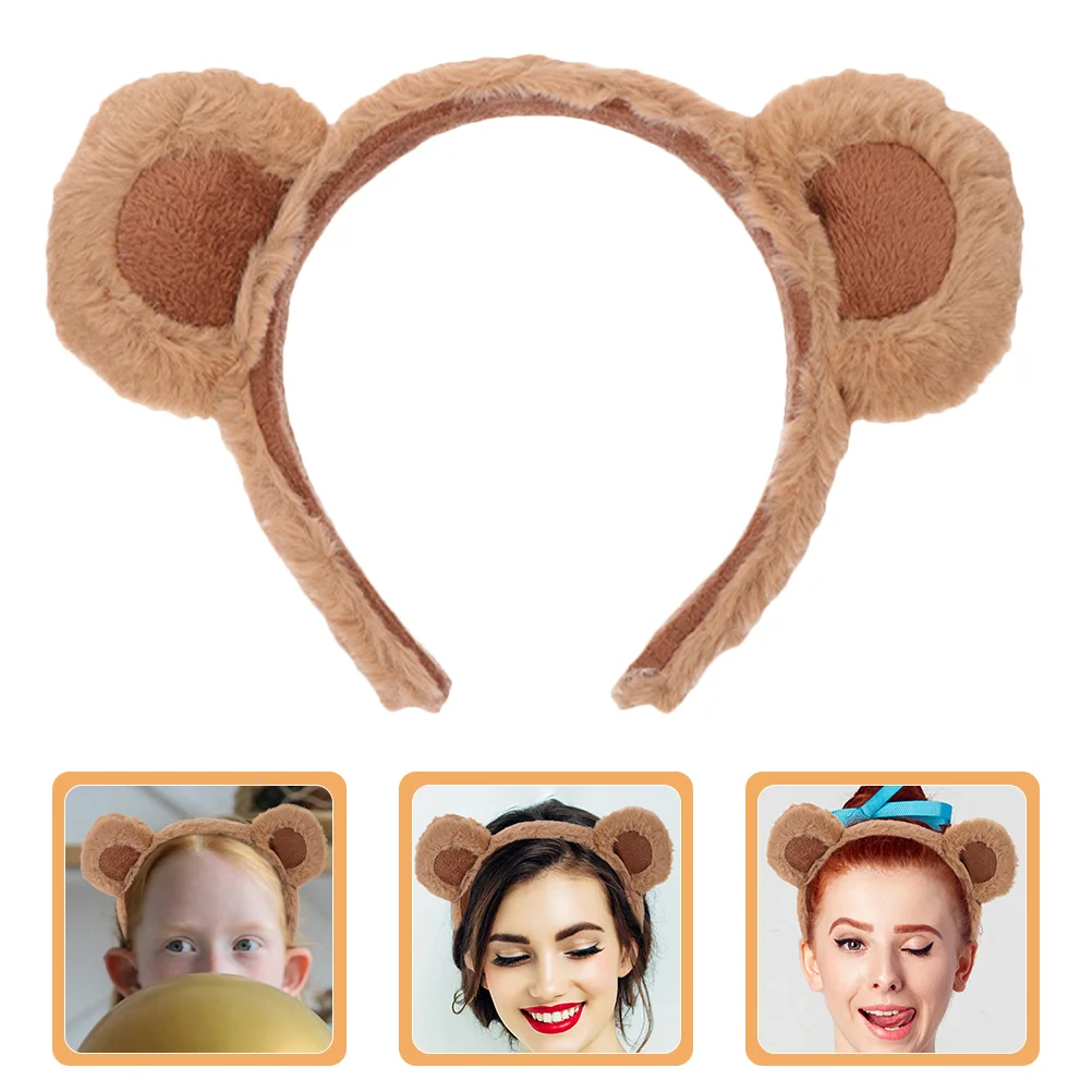 

4 Pcs Bear Headband Makeup Headbands for Girls Ears Headdress Aldult Animal Cute Hairband Fabric