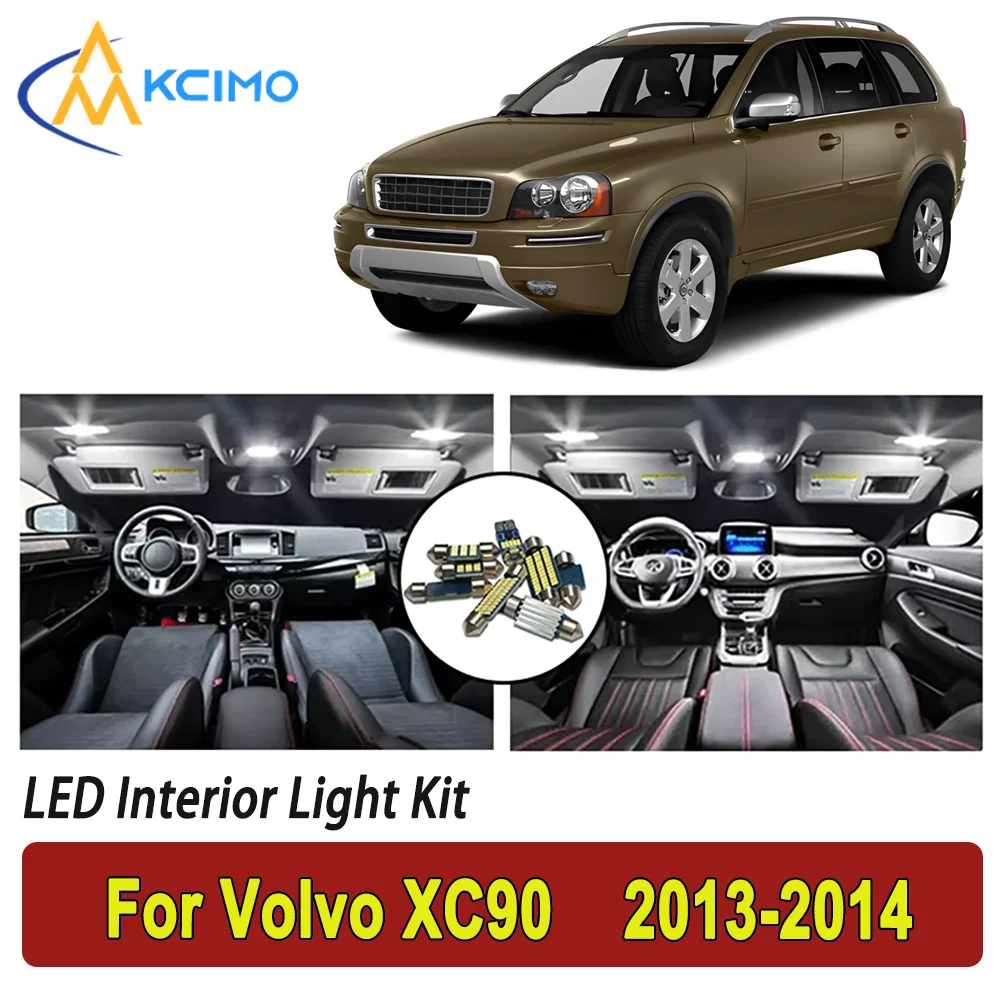 

New Light Bulb For Volvo XC90 (2013-2014) Premium Bright LED Interior Dome Map Trunk Light Kit Car Led Lamps Canbus Car LED