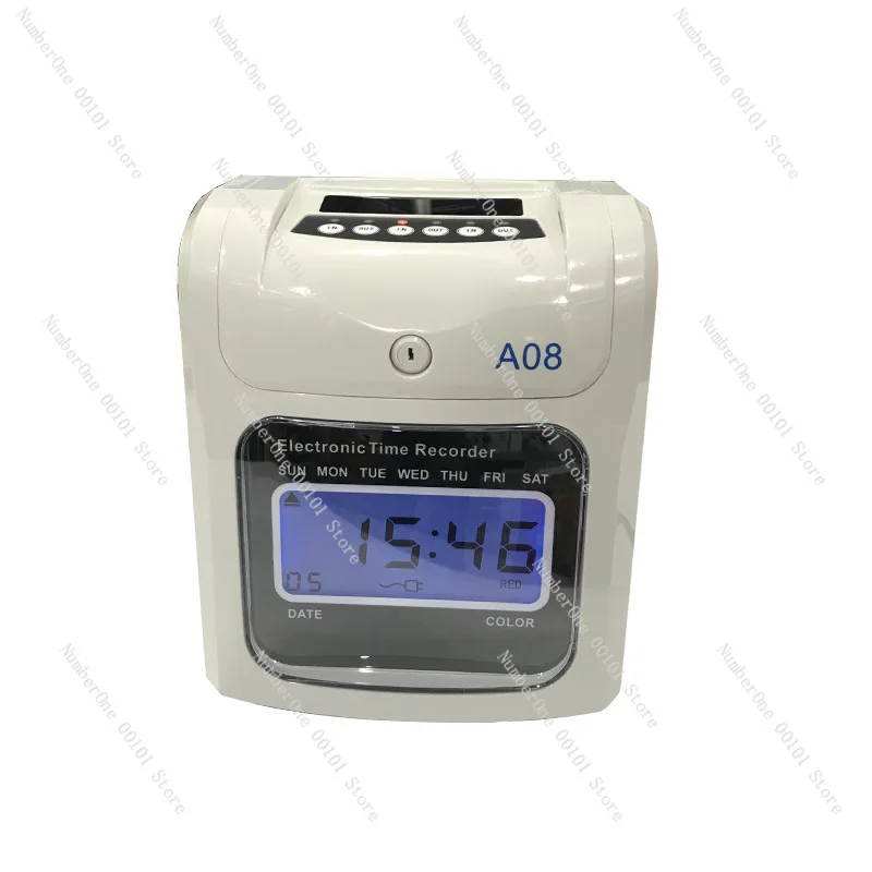 آلة الحضور ثنائي اللون لكمة على مدار الساعة التحول التلقائي متعدد التحول البطارية متوافق متعدد اللغات الإنجليزية لكمة على مدار الساعة