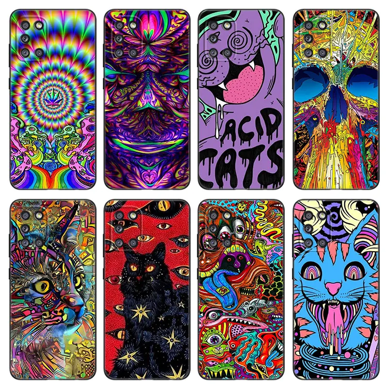 Psychedelic Trippy Art Phone Case For Samsung Galaxy A01 A03 Core A02 A10 A20 S A11 A30 A40 A41 A5 2017 A6 A8 Plus A7 2018 Cover