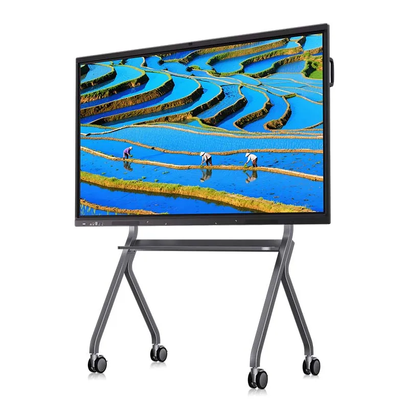 55/75 Inch 4K UHD 20-Point IR Touch Interactive LED Panel 48MP Camera 4GB RAM 32GB Storage 3-Year Interactive