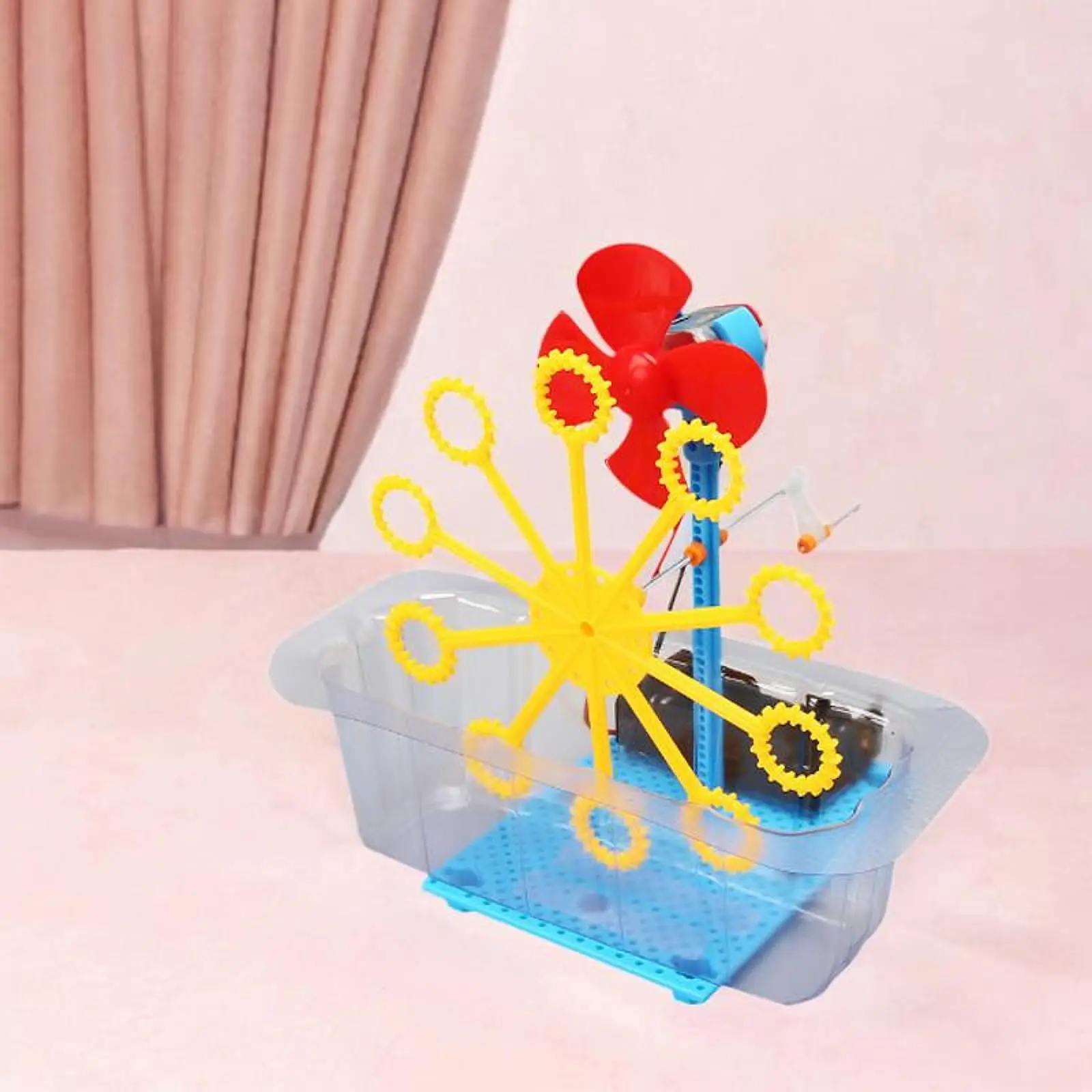 

Science Experiment Toy Hand Crank Bubble Maker Physics Toy Teaching Aids Developing Intelligent for Children Teens Girls Boys
