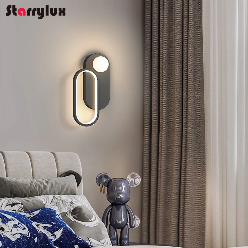 Eye Protection Wall Lamps, Dimmable Bedroom Night Lights, Modern LED Light for Room Decor
