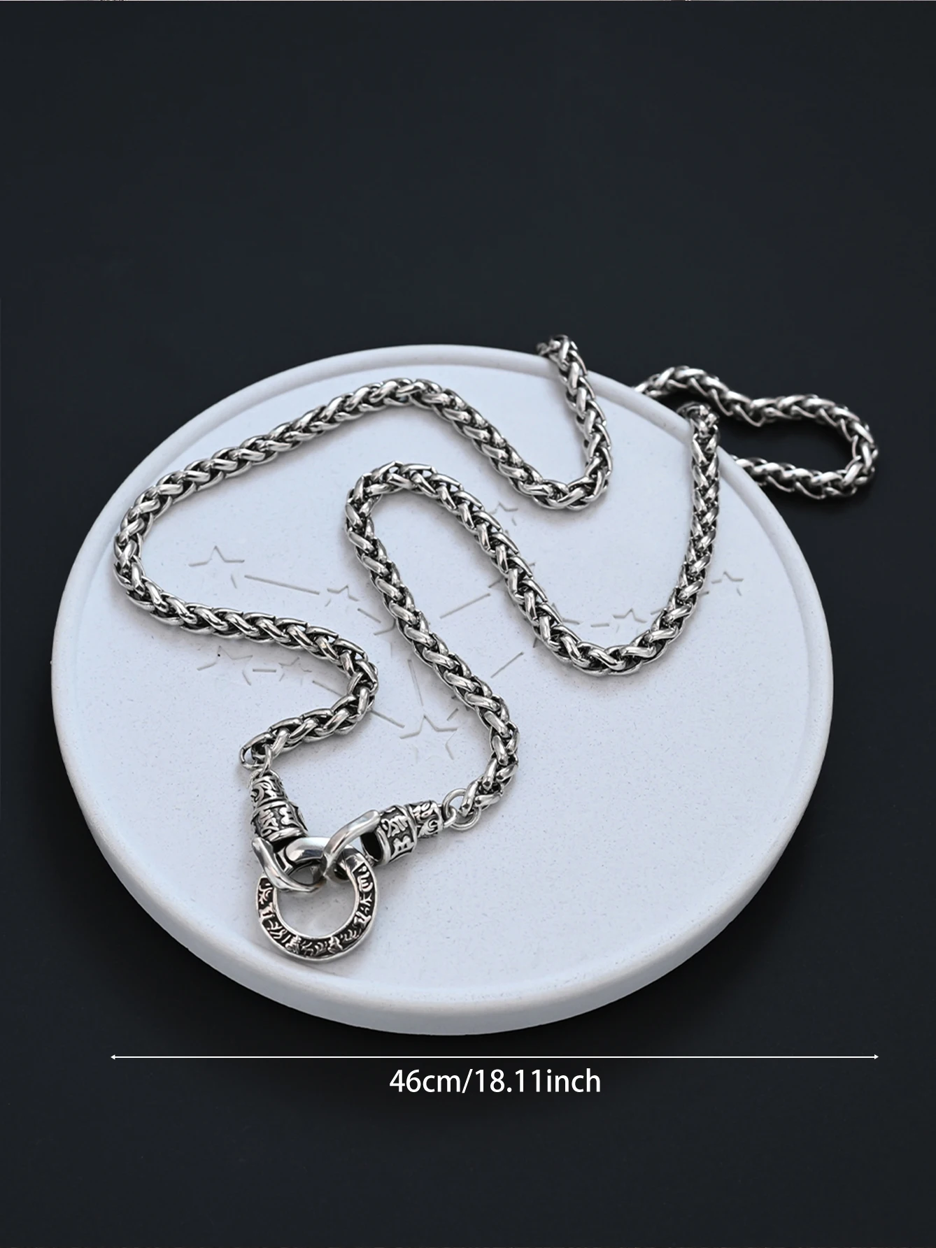 Personalized High-End Six-Word Mantra Dragon Bone Necklace, Simple and Versatile Clavicle Chain, Trendy Niche Universal Buckle Accessory