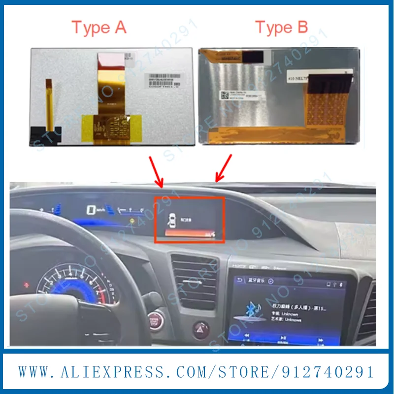 Original New 5 Inch LCD Display Screen For Hon da Civic 9th Gen lmid 2012 2013 2015 7826-TR0 XLS 78260-TR0 Car GPS Navigation