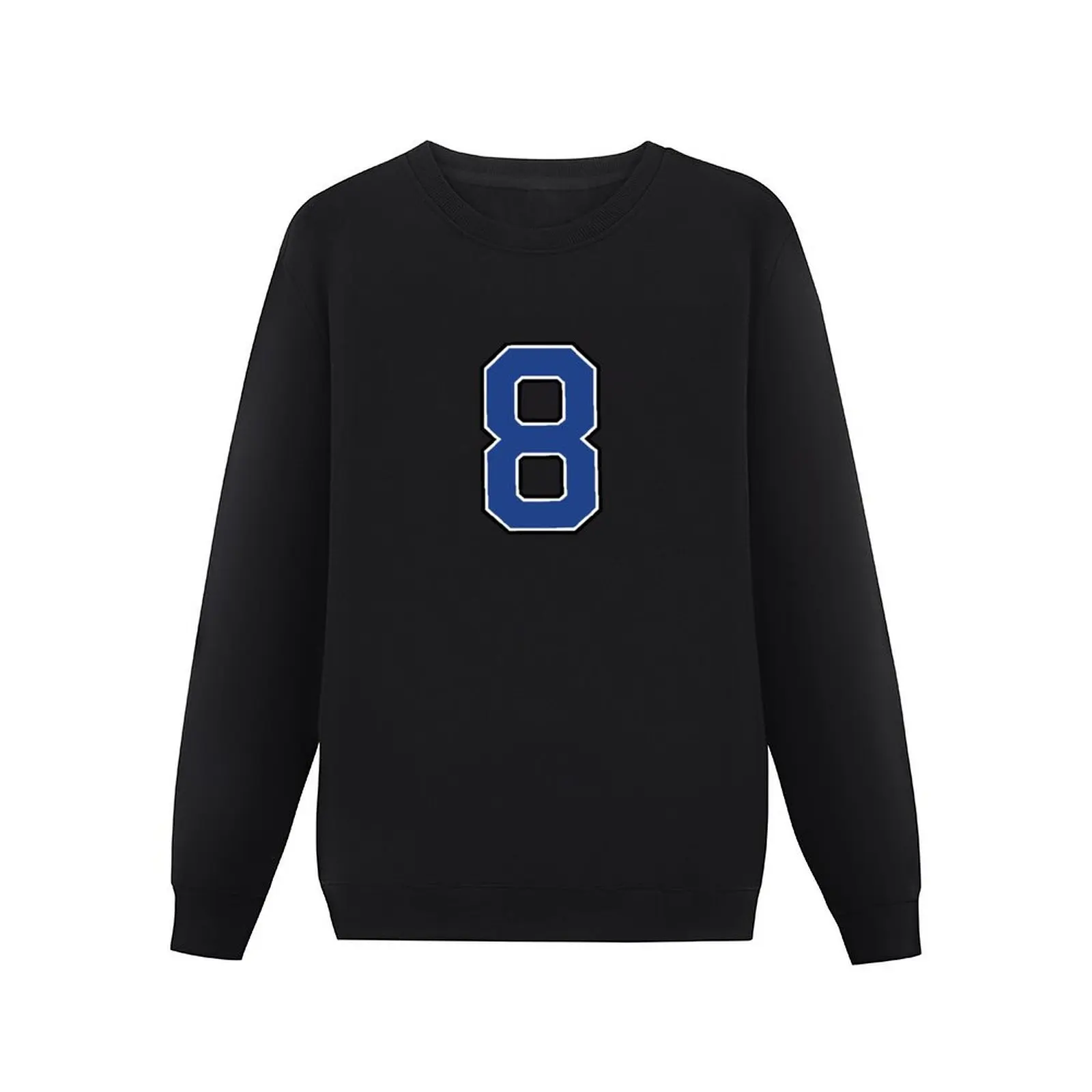 Blue Number 8 lucky sports jersey eight Pullover Hoodie korean clothes men clothing new sweatshirts