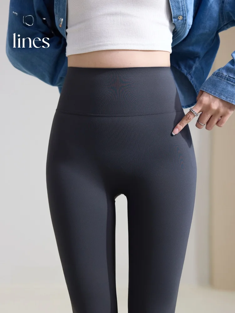 レディース ハイウエスト 裏起毛 ヨガパンツ アークスキンデザイン 秋冬 ボトムス お腹引き締め ヒップアップ