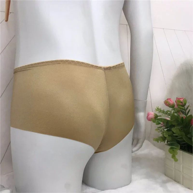 

Men Silky Ice Silk Underwear Low Rise Tight Fit G-string Breathable Comfort Daily Crossdress Panties U Convex Pouch Male Briefs