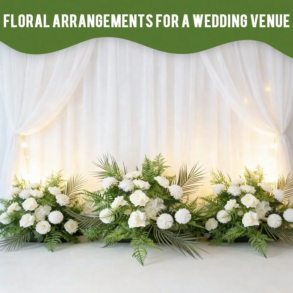 

Rose Wedding Arch Floral, Wedding Welcome Sign Greenery Floral Decor, Fake Rose Wreath Greenery Home Decor Ceremony Backdrop De