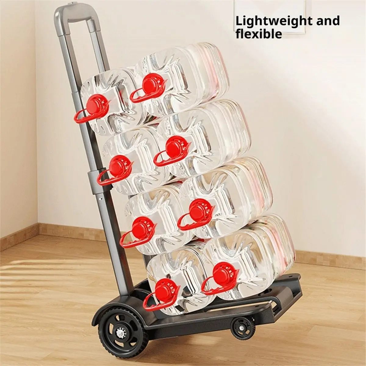 Wheel Trolley Folding Luggage Trolley Folding Hand Truck Cart Travel Luggage Shopping Cart Portable Home Use Cart