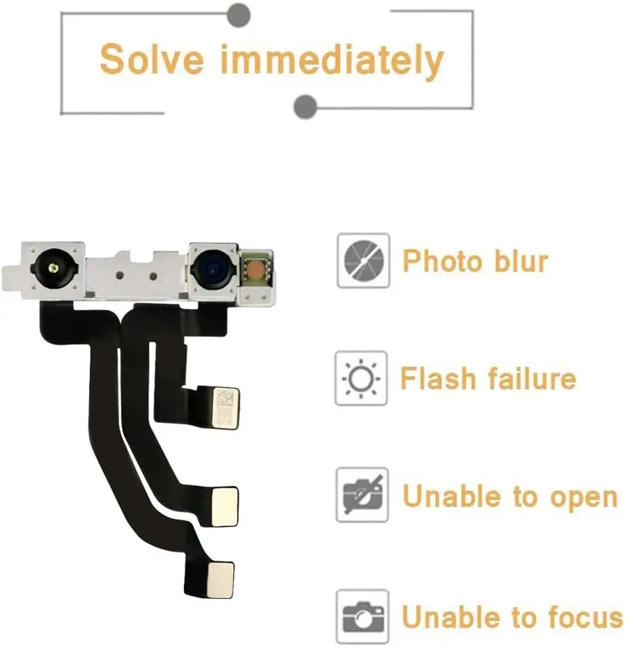 For iPhone 14 Front Camera Flex Cable For iPhone 11 12 13 14 Plus Pro MAX X XR XSMAX Front Camera Light Promixity Sensor Replace