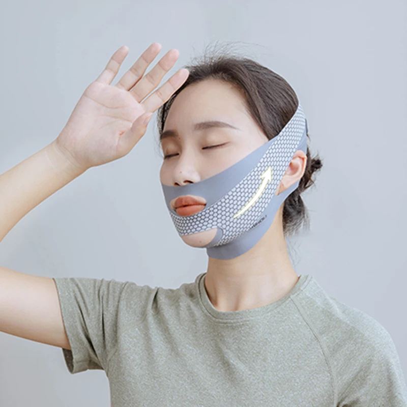 Face-Lift With Sleep Face V Shaper Facial Slimming Bandage Relaxation Shape Lift Reduce Double Chin Face Thining Band Massage