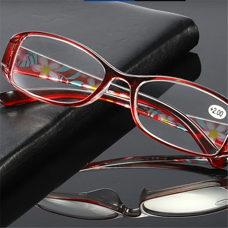 FOENIXSONG Reading Glasses Anti Blue Ray Lenses +1.00 +2.00 +3.00 +4.00 Red Purple Plus Prescription Eyewear for Women SK765