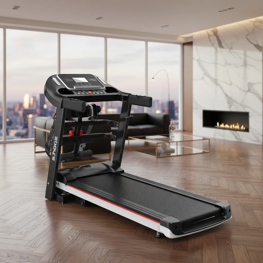 Commercial Curved Treadmill HD WiFi Touch Screen Foldable Home Electric Running Walking Machine Magnetron Resistance 180kg
