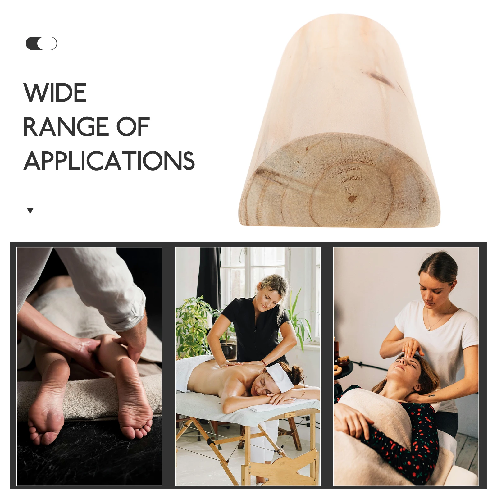 

Solid Wooden Pillow 1PC Ergonomic Neck Support Cervical Lumbar Pain Relief Sauna Cylinder Wood Pillow for Home Decor Breathable