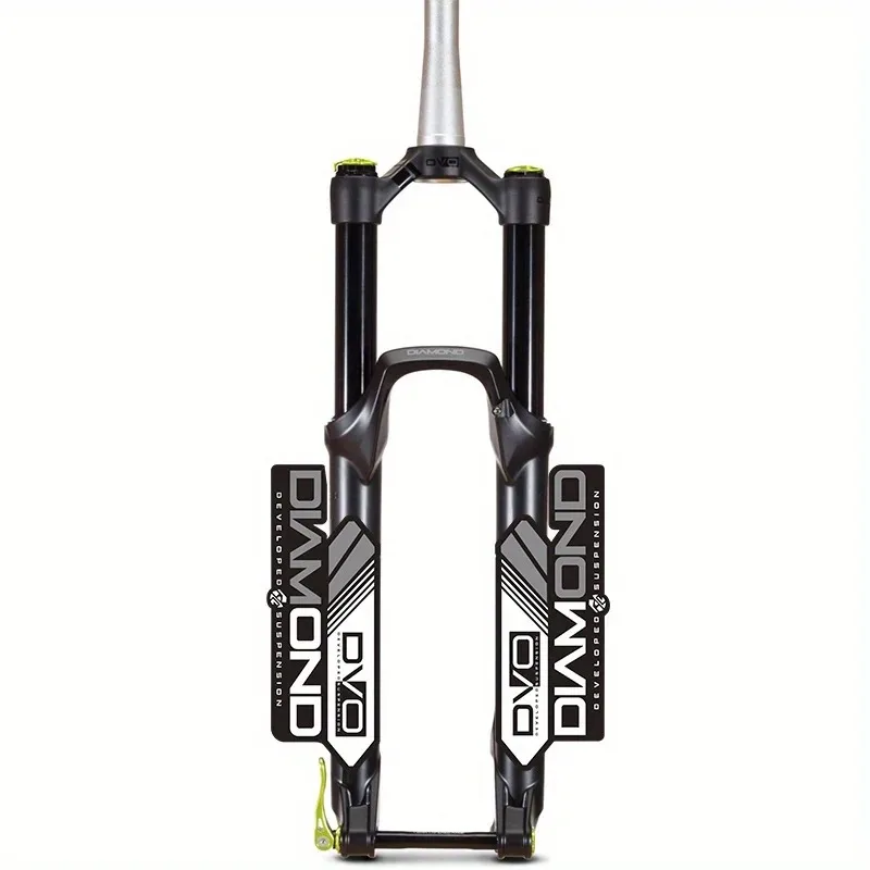 Adhesivo para horquilla delantera de bicicleta de montaña DVO Diamond de 6 piezas: ajuste, impermeable, resistente a impactos, diseño aerodinámico con logotipo DVO