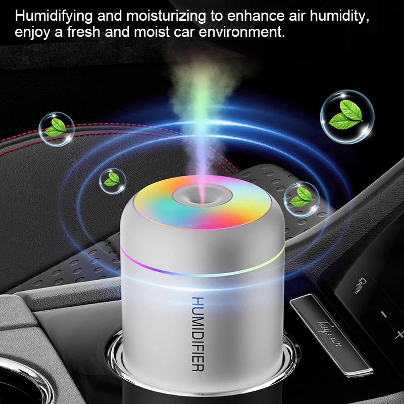 180ML Mini Air Humidifier USB Aroma Diffuser Essential Oil Purifier Mist Maker Colorful Lights humidificador For Home Car Office