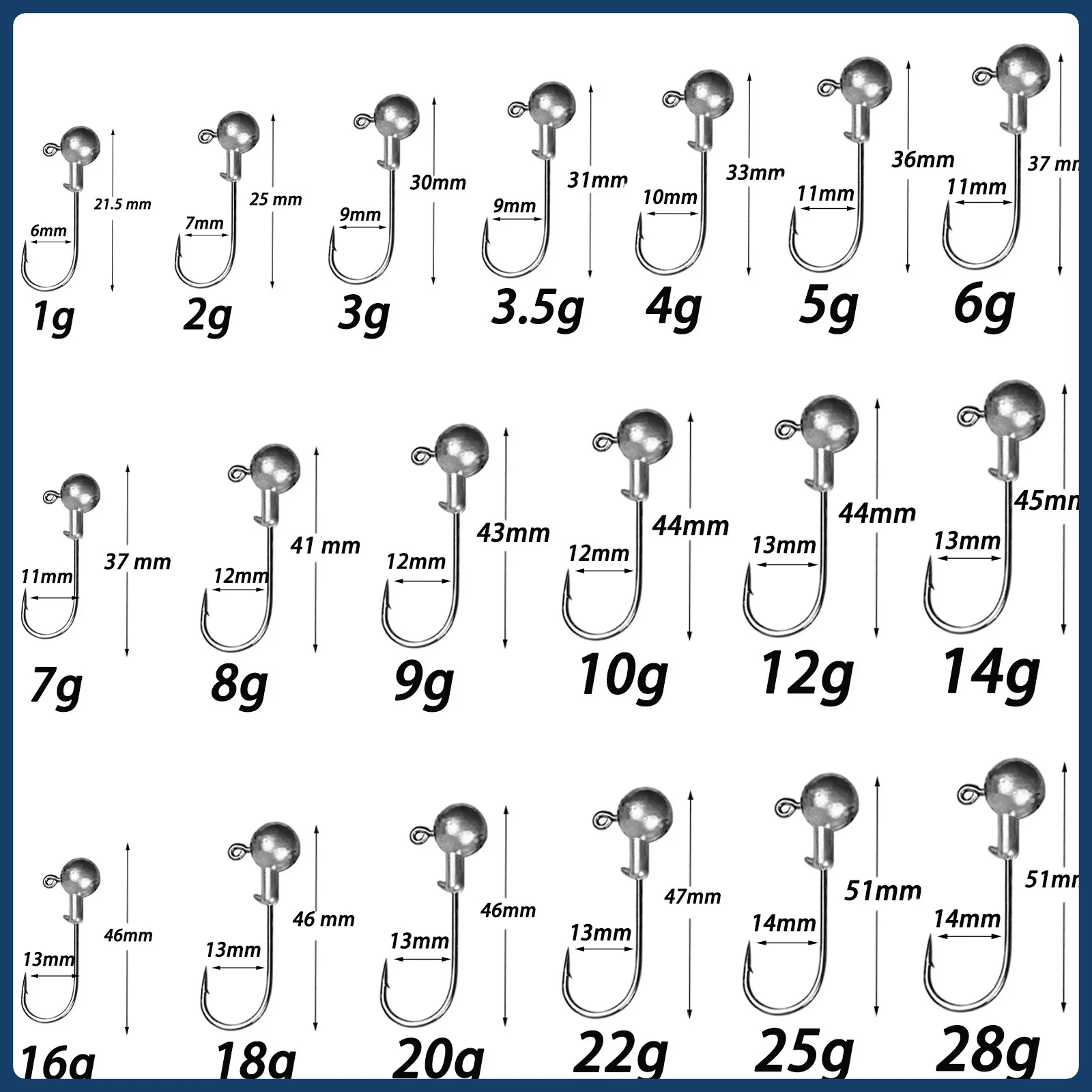 Jig Head Hook 1G 2G…