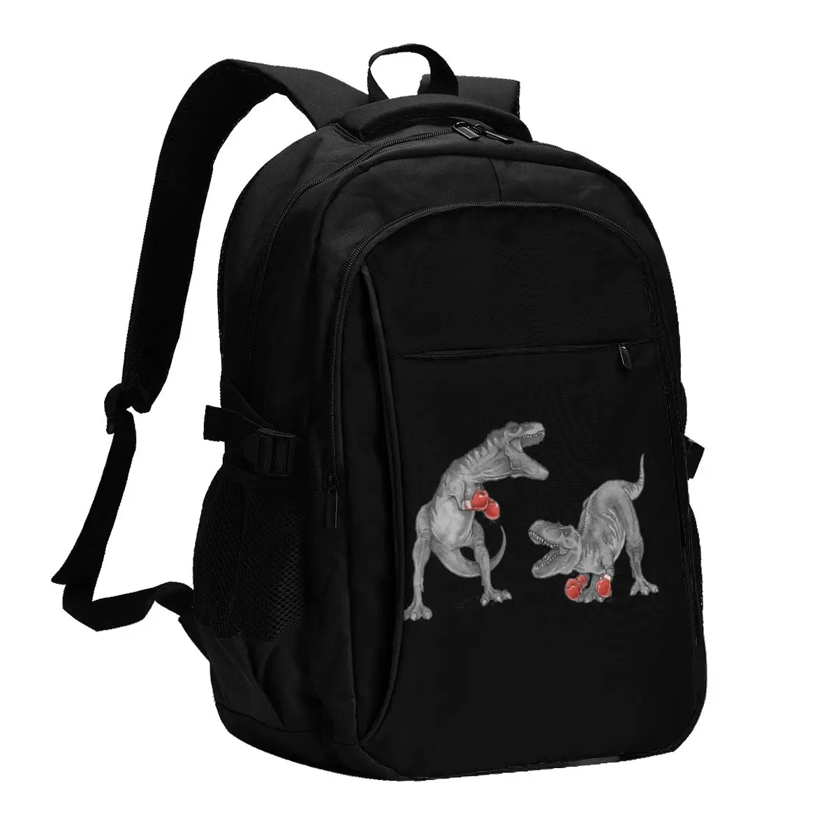 T-REX BOXING Klasyczne plecaki USB Racerback Fashion Tote Travel Hiking Port USB Torby na notebooki