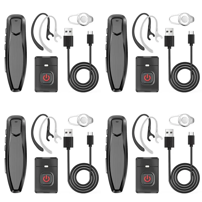 

4X Walkie Talkie Wireless Bluetooth PTT Headset Earpiece Hands-Free K Plug For Kenwood Microphone Headset BF-888S K5-Y41A
