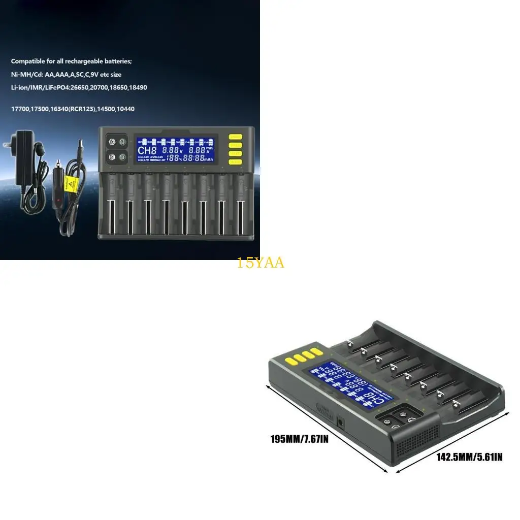 

15YA Lii Multiple Chemistry Battery Charging Fast With LCD Screen For 18650 Cells