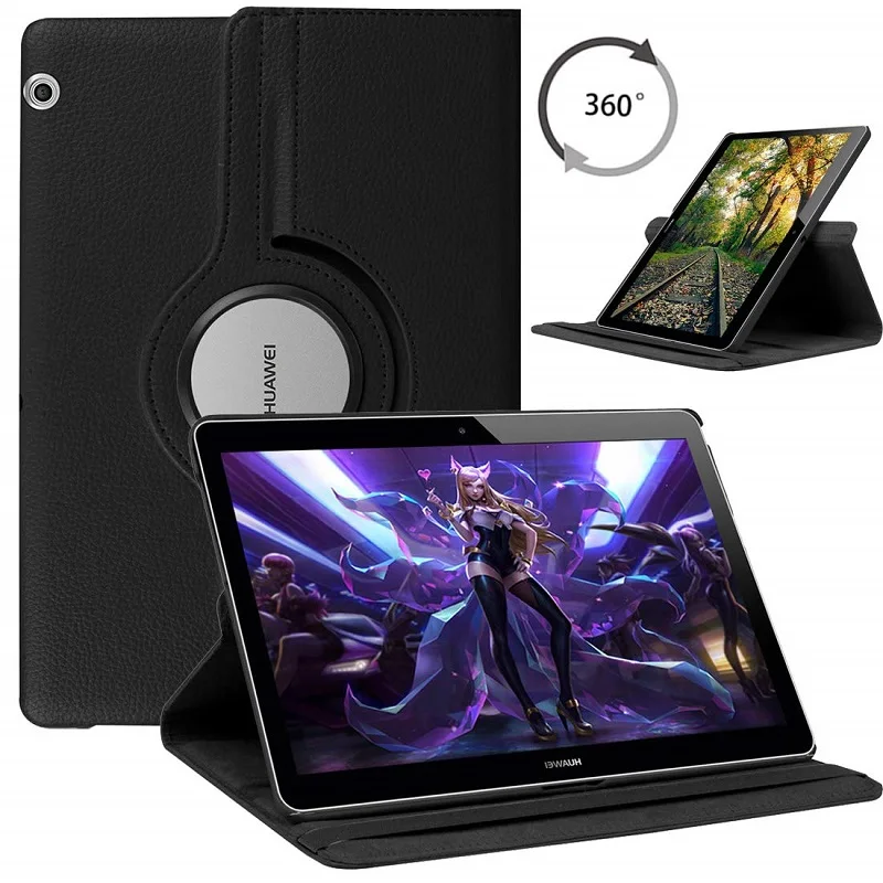 화웨이 MediaPad T3 10 AGS-L09 폴리오 Pu 가죽 커버 화웨이 플레이 패드 2 9.6 스탠드 스마트 태블릿 capawei MediaPad T3 10 AGS-L03 