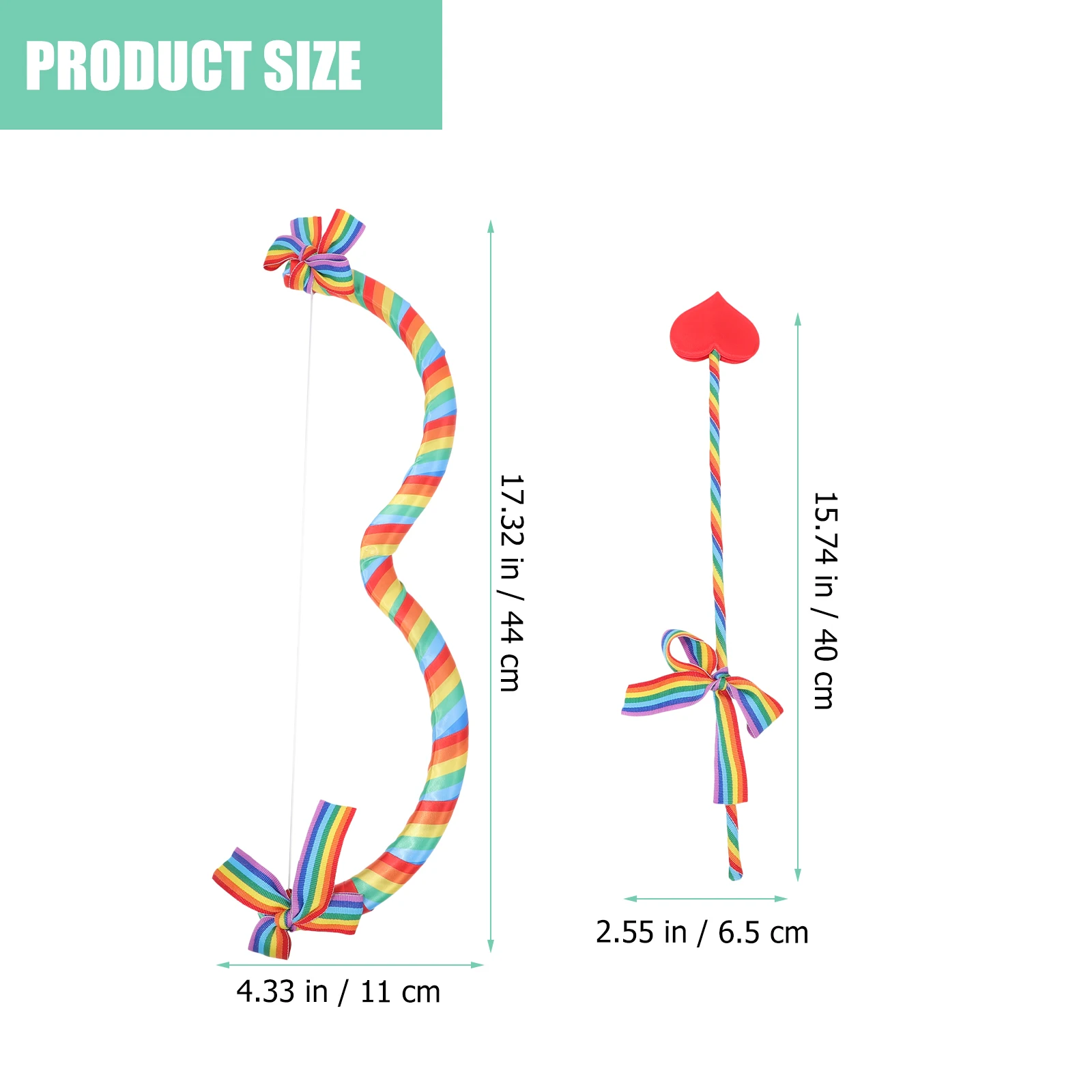 Cupid Bow Arrow Prop Plastic Photo Valentine Cosplay Accessories Wedding Performance Toy Fairy W Gift Packaging Box