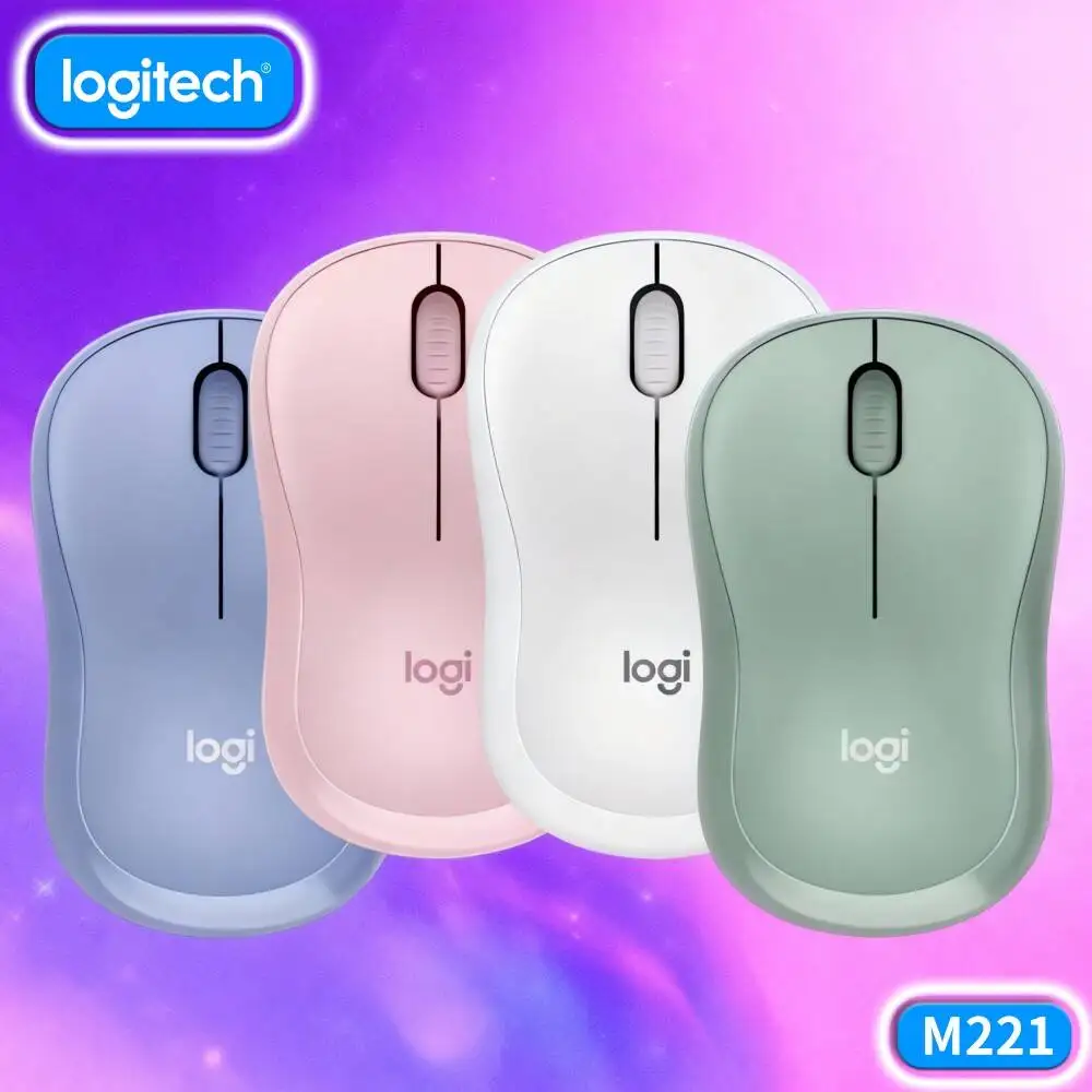 Logitech M221 Ergonomic Silent Mouse - USB Plug-and-Play Receiver, Smooth Tracking, 1000 DPI, Home Office Study Plans