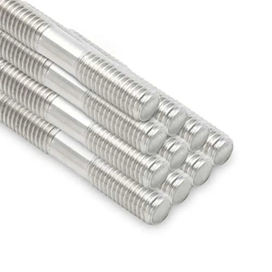 10 قطعة M8 x 50 مللي متر مسمار ملولب مزدوج النهاية من الفولاذ المقاوم للصدأ بطول 50 مللي متر #2