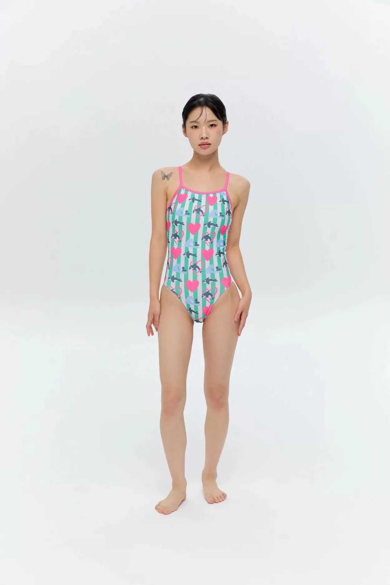 Professional Speed Suit One-Piece Swimsuit Women's Low-Cut Competitive Swimming Costume Hot Spring Slimming White Enhancing