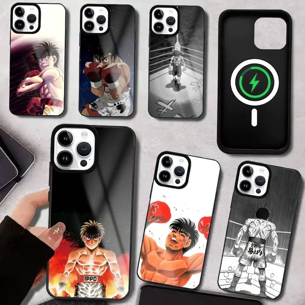 

Boxing H-Hajime N-No I-Ippo Phone Case For iPhone17,16,15,14,13,12,11 Plus,Pro Max Magnetic For Magsafe Wireless Charging