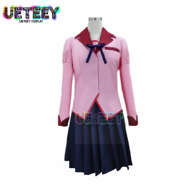 UETEEY Senjougahara Hitagi Косплей Костюм Hanekawa Tsubasa Anime Bakemonogatari Monstory