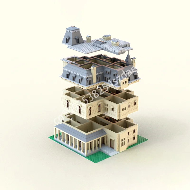 

4219pcs MOC Chateau-sur-Mer Modular Buildings Building Blocks Solve the problem up STEAM Learning Children Logical thinking up